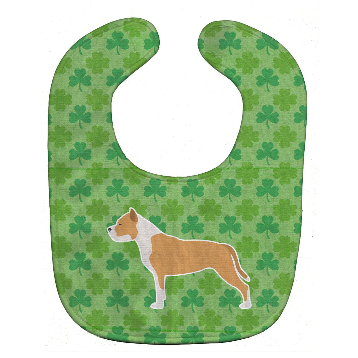 Staffordshire Bull Terrier Shamrocks Baby Bib