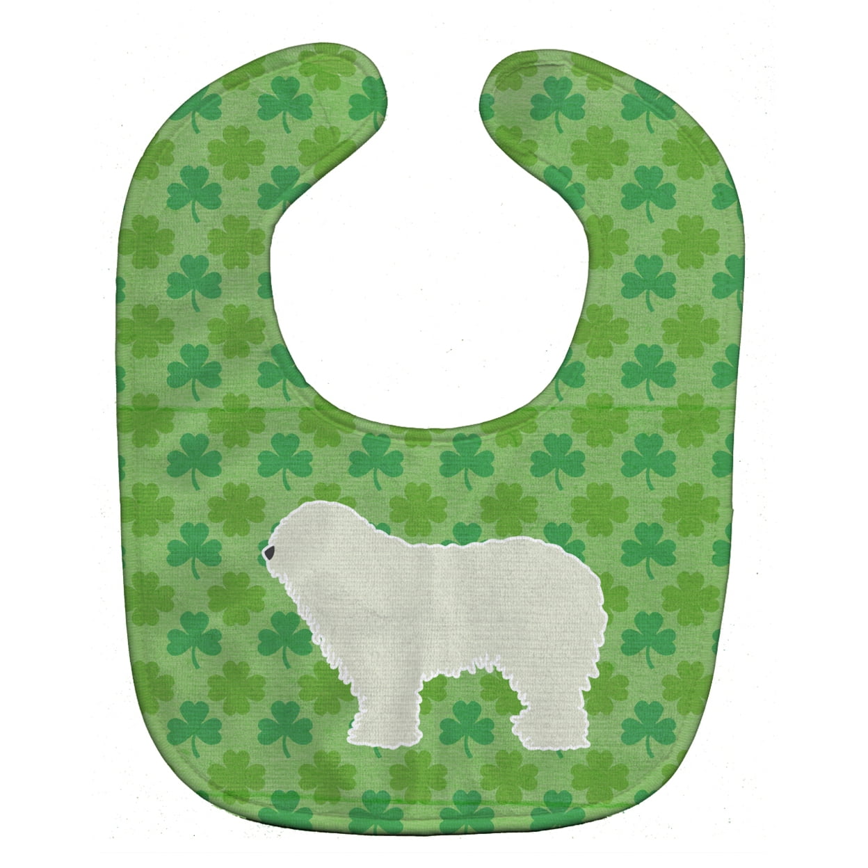 Komondor Shamrocks Baby Bib