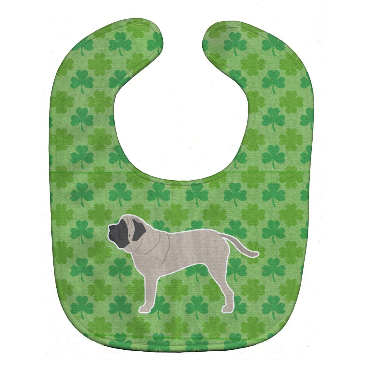 English Mastiff Shamrocks Baby Bib