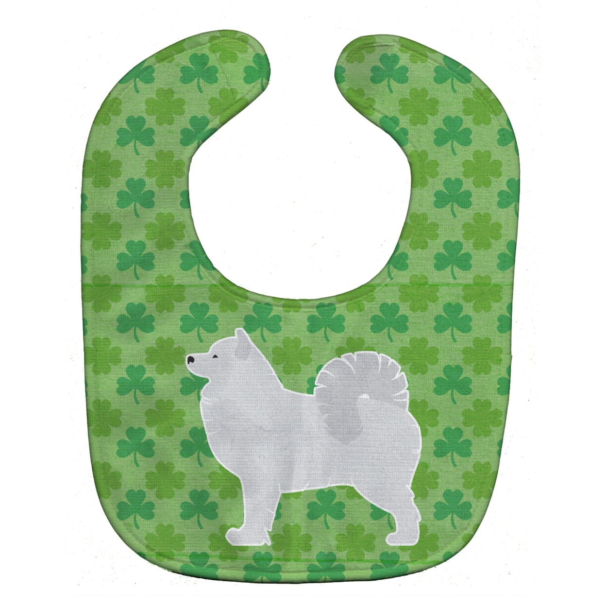 Samoyed Shamrocks Baby Bib