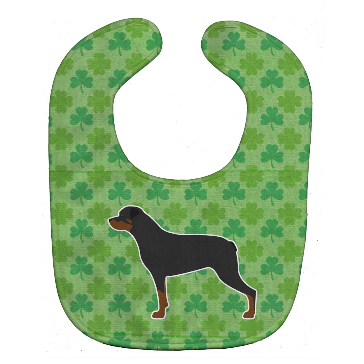Rottweiler Shamrocks Baby Bib