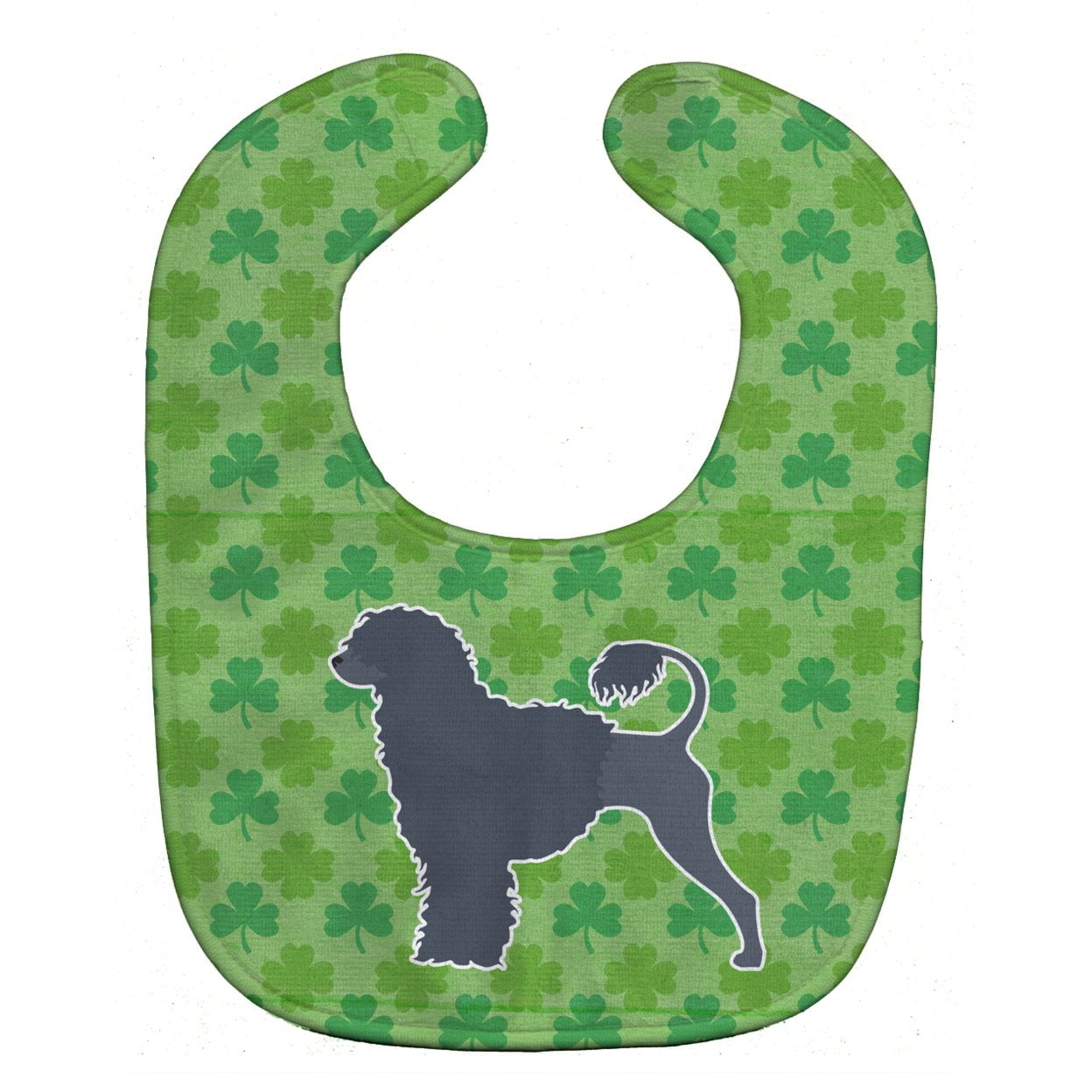 Portuguese Water Dog Shamrocks Baby Bib