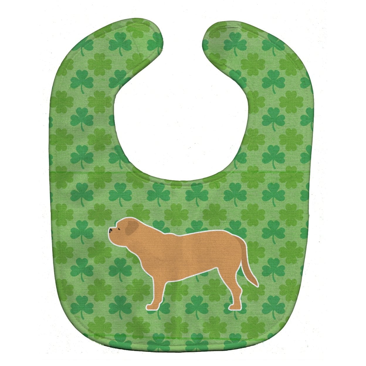 BB6475BIB Dogue De Bordeaux Shamrocks Baby Bib