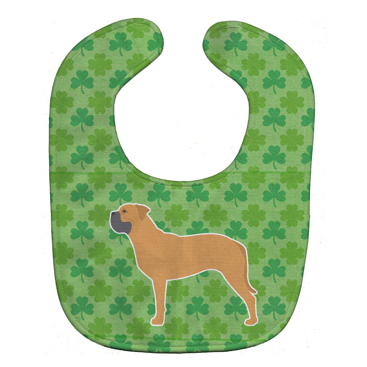 Bullmastiff Shamrocks Baby Bib