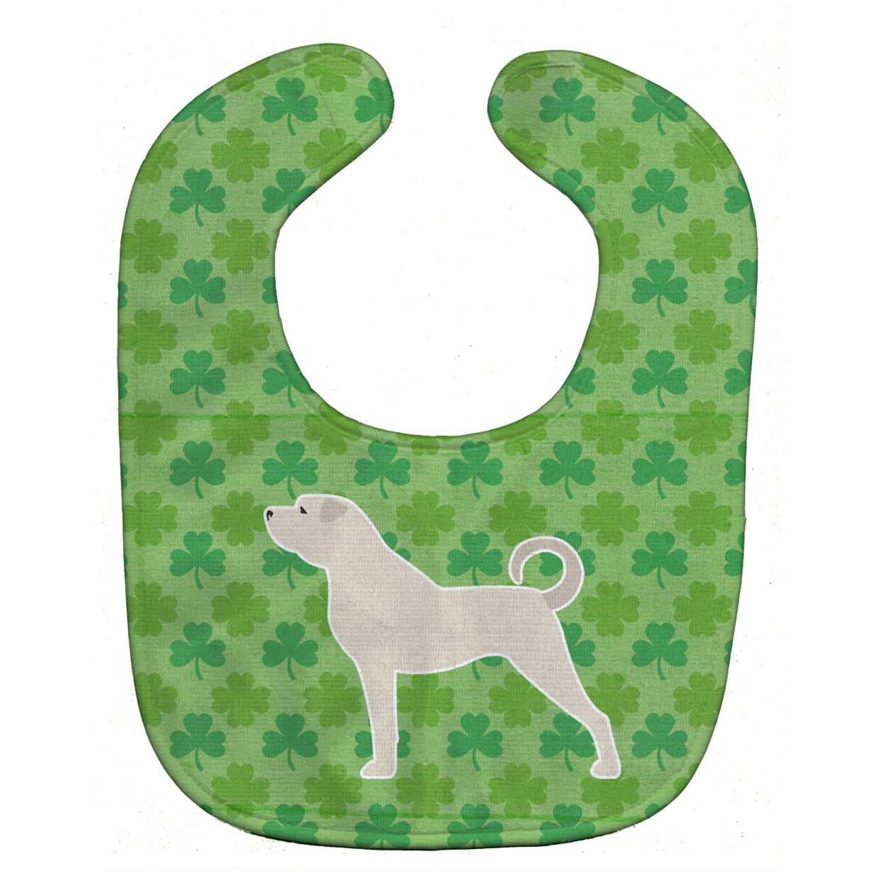 Anatolian Shepherd Shamrocks Baby Bib