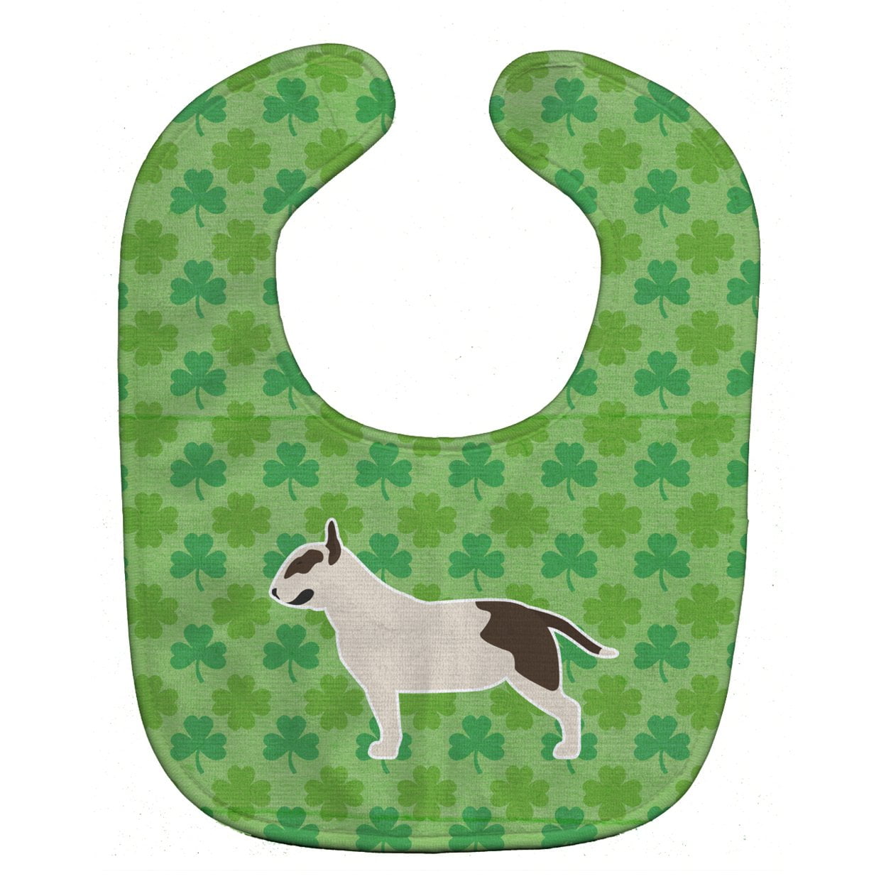 Bull Terrier Shamrocks Baby Bib