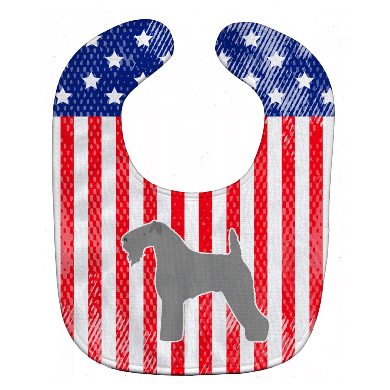 USA Patriotic Kerry Blue Terrier Baby Bib