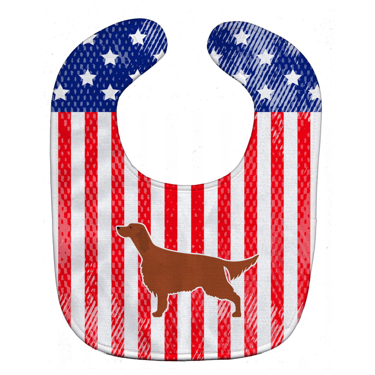 IUSA Patriotic Rish Setter Baby Bib