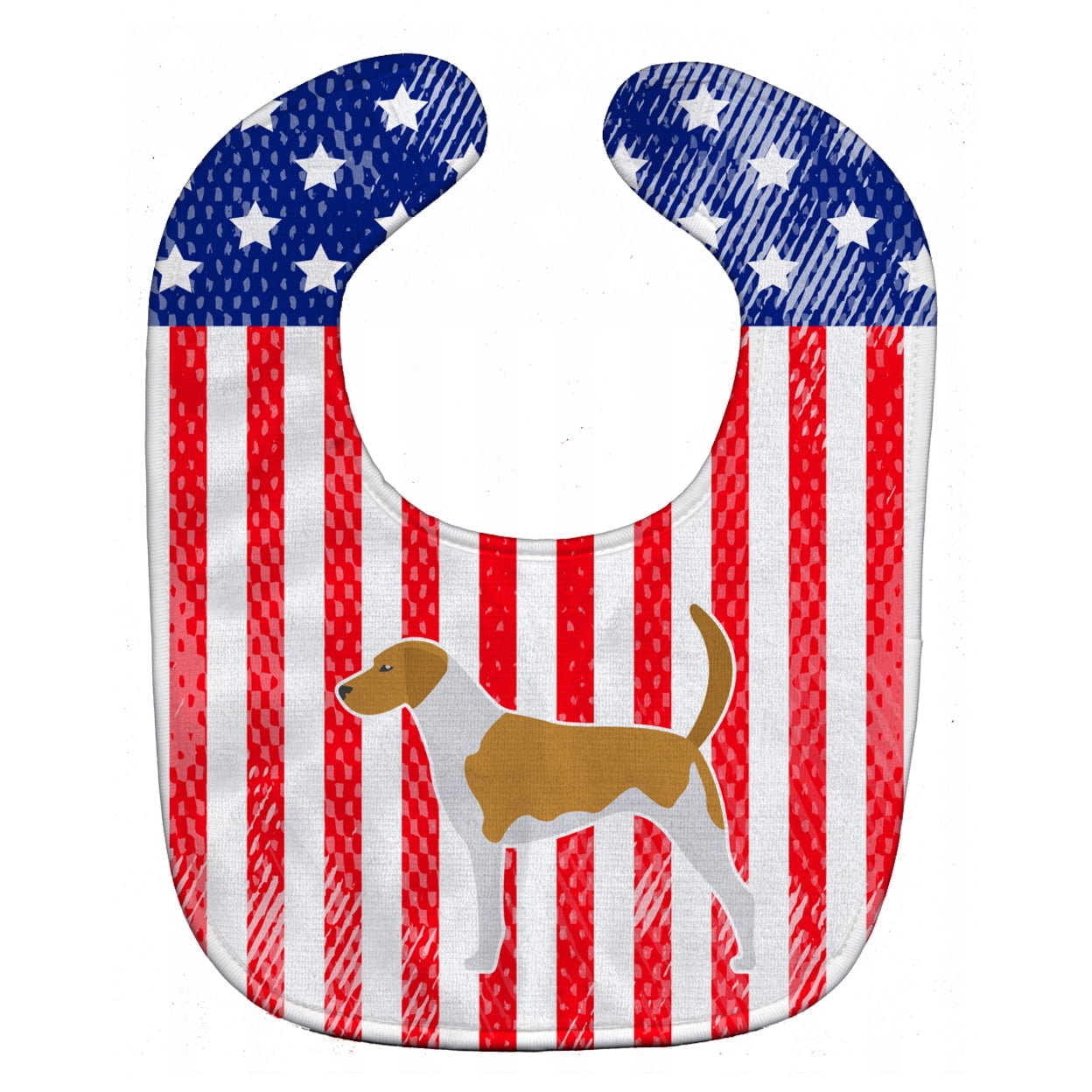 USA Patriotic American Foxhound Baby Bib