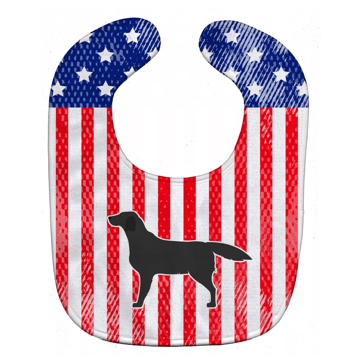 USA Patriotic Black Labrador Retriever Baby Bib