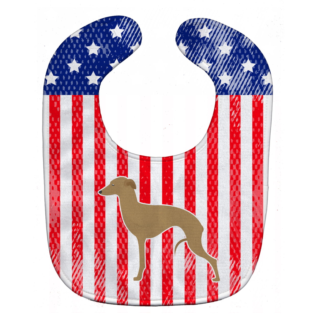 USA Patriotic Italian Greyhound Baby Bib