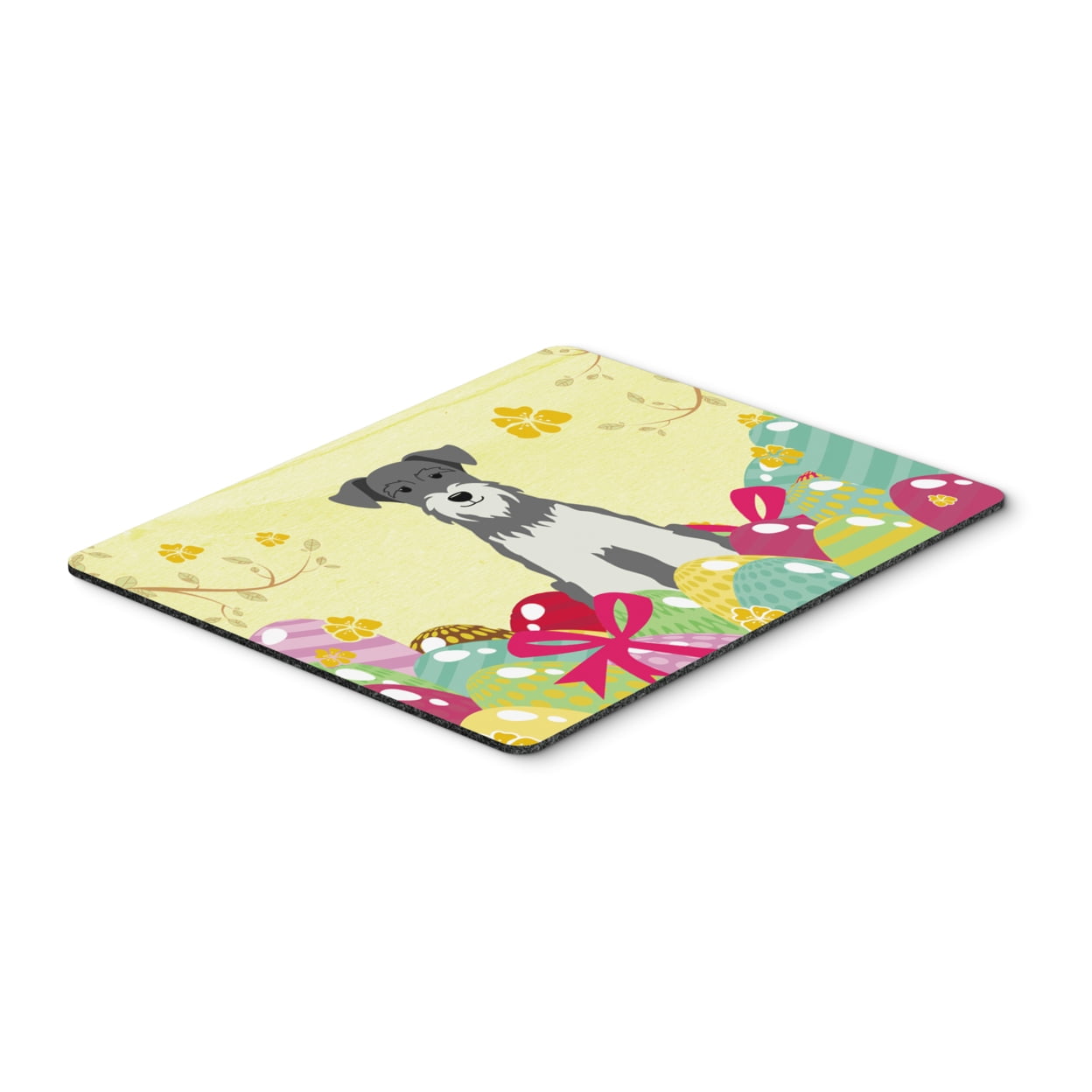 BB6054MP Easter Eggs Miniature Schanuzer Salt & Pepper Mouse Pad, Hot Pad or Trivet