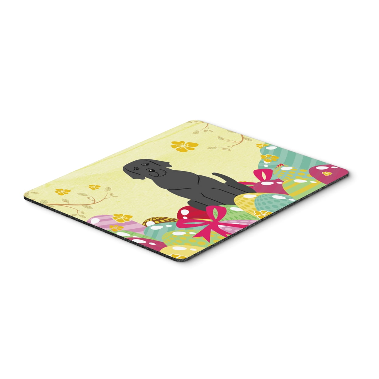 Easter Eggs Black Labrador Mouse Pad, Hot Pad or Trivet