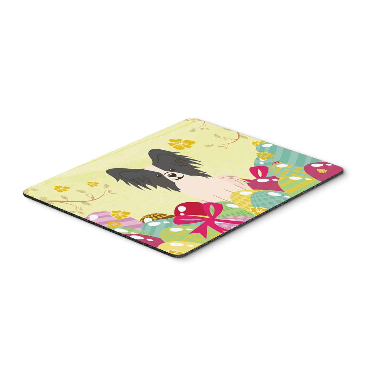 BB6076MP Easter Eggs Papillon Black & White Mouse Pad, Hot Pad or Trivet