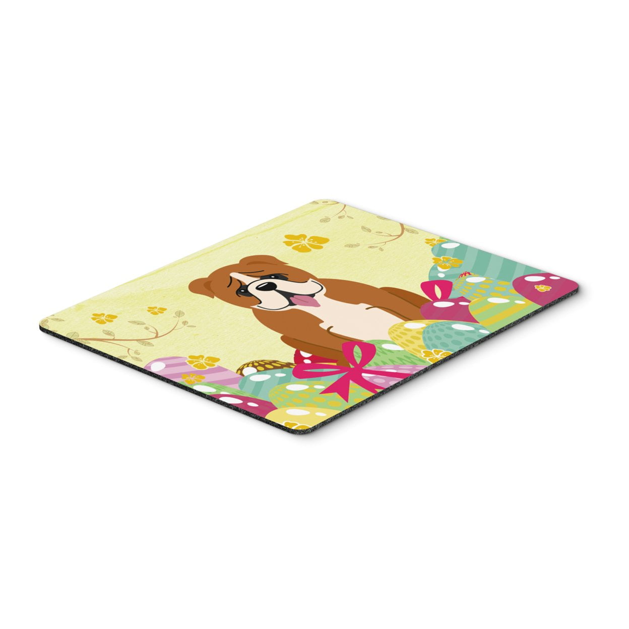 BB6120MP Easter Eggs English Bulldog Red White Mouse Pad, Hot Pad or Trivet