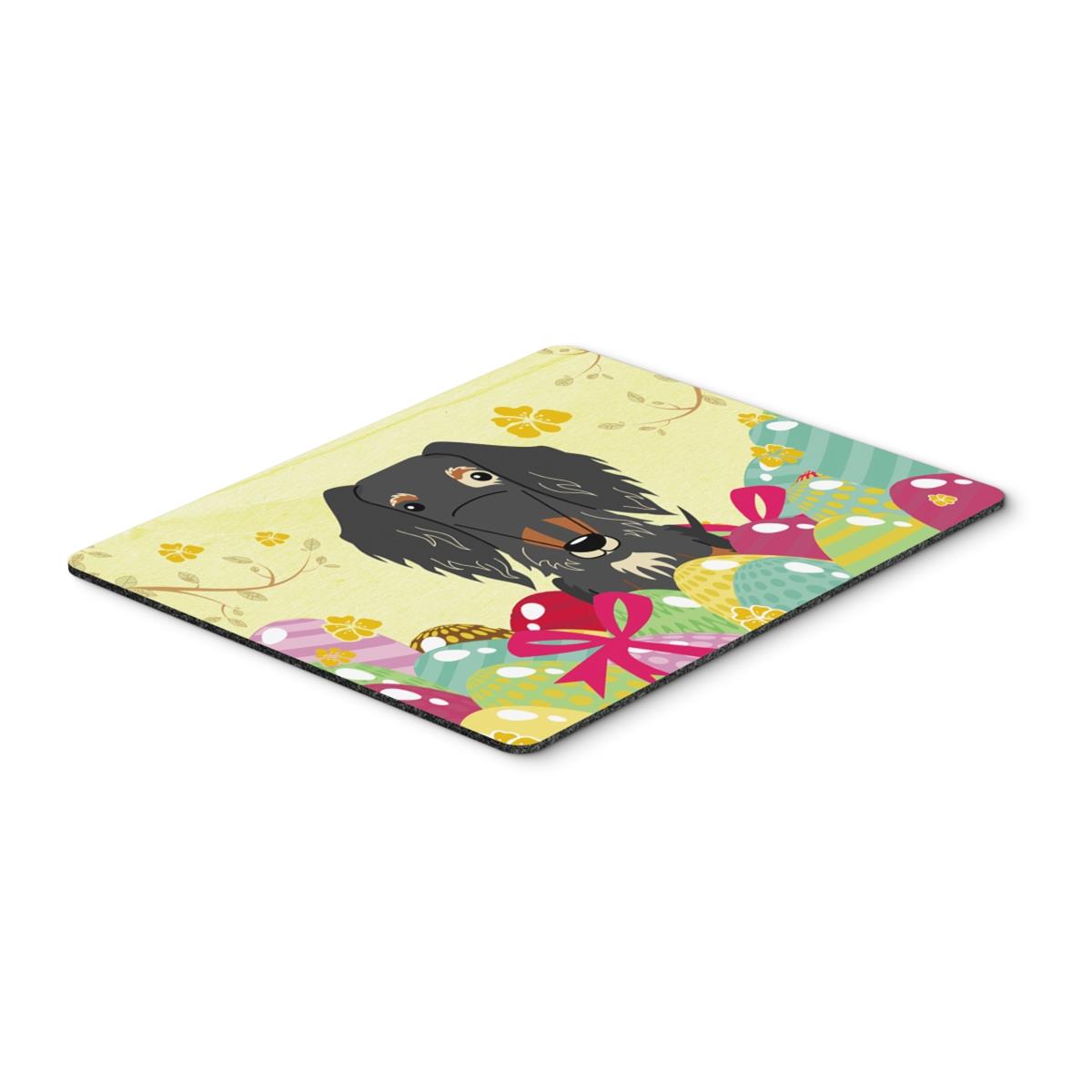 BB6128MP Easter Eggs Wire Haired Dachshund Dapple Mouse Pad, Hot Pad or Trivet