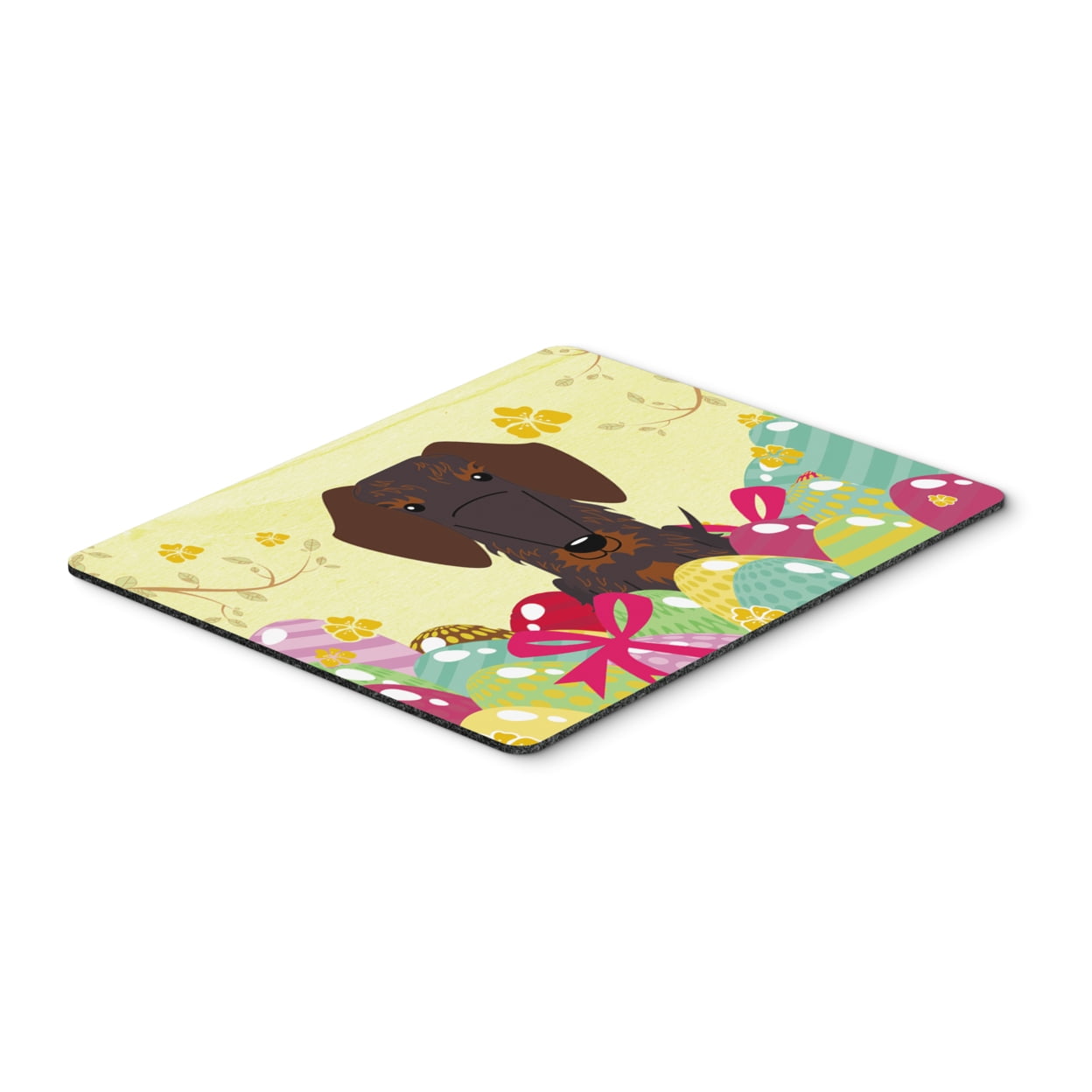 Easter Eggs Wire Haired Dachshund Chocolate Mouse Pad, Hot Pad or Trivet