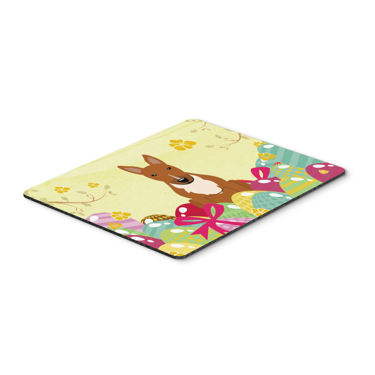 BB6134MP Easter Eggs Bull Terrier Red Mouse Pad, Hot Pad or Trivet