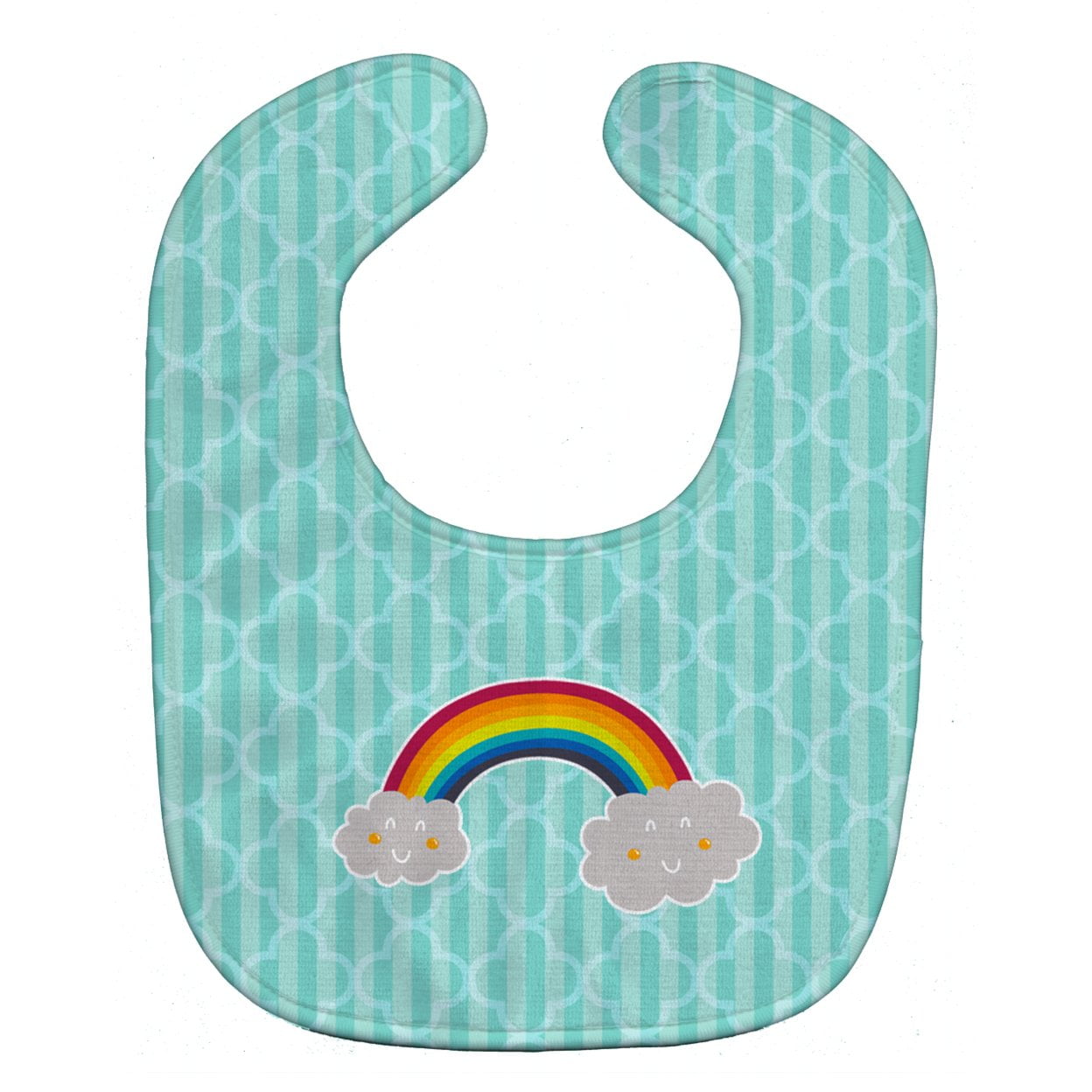 Rainbow in Clouds Baby Bib