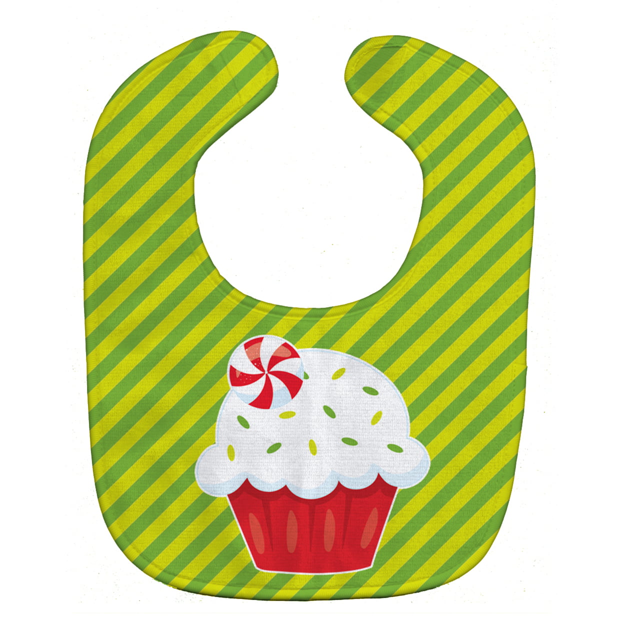 Christmas Pepermint Cupcake Baby Bib