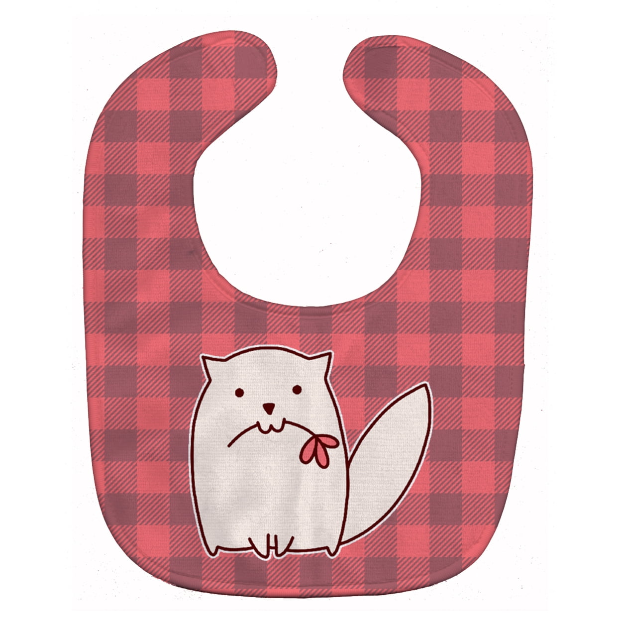 BB6854BIB Cat Pink Plad Baby Bib