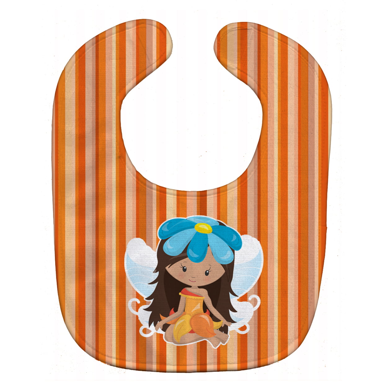Fairy Orange Stripes Baby Bib