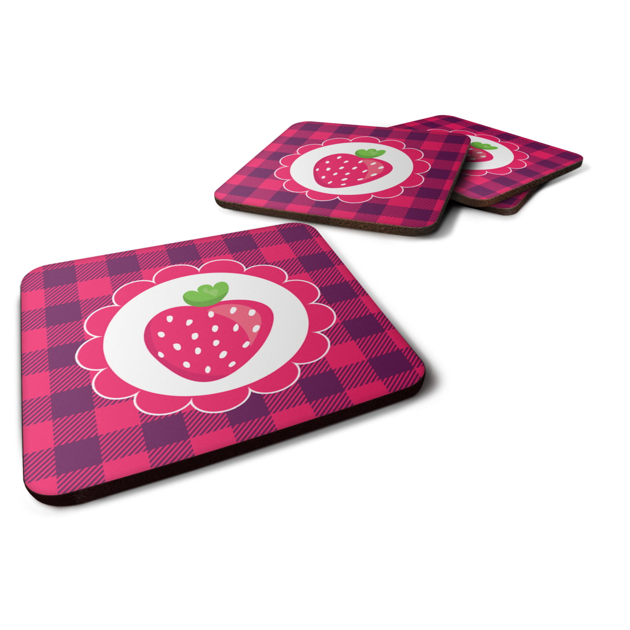 BB7105FC Stawberry Foam Coasters - Set of 4