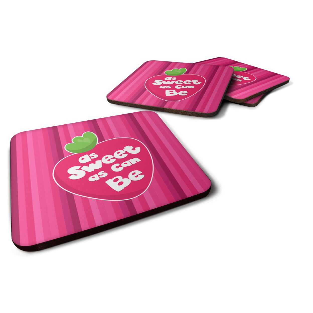 Picture of Carolines Treasures BB7106FC Stawberry As Sweet as Can Be Foam Coasters - Set of 4
