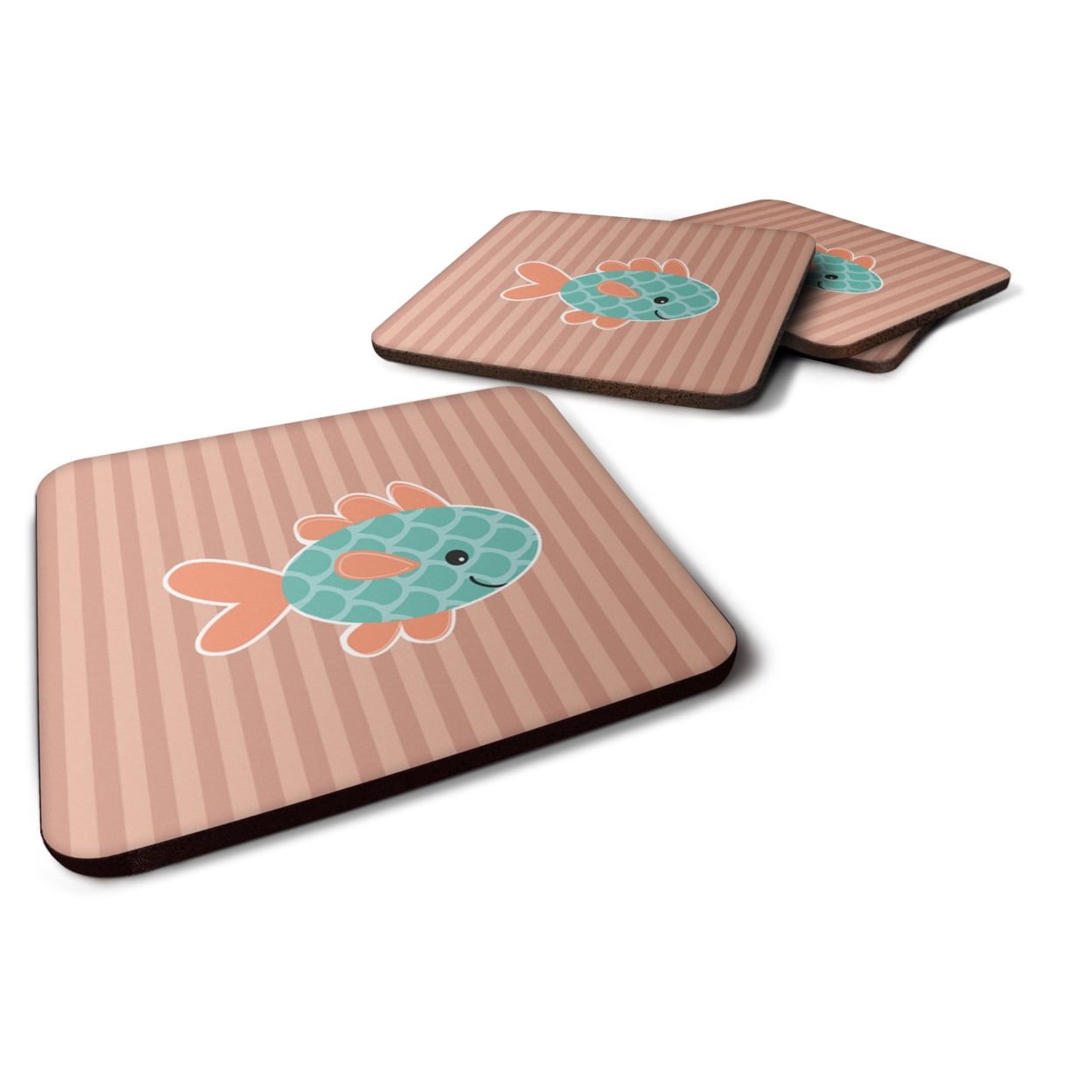 Fish Foam Coasters - Set of 4