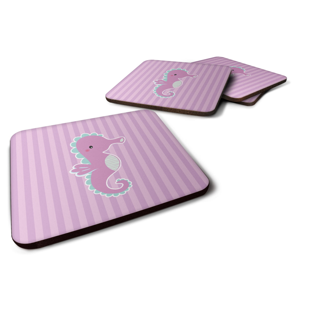 BB7119FC Seahorse Foam Coasters - Set of 4