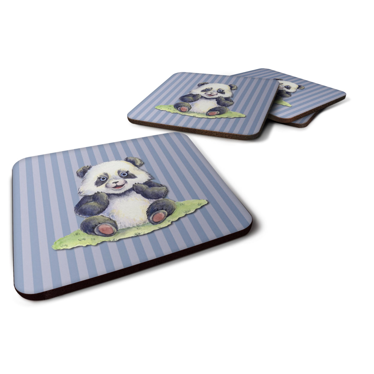 BB7142FC Panda Bear Foam Coasters - Set of 4