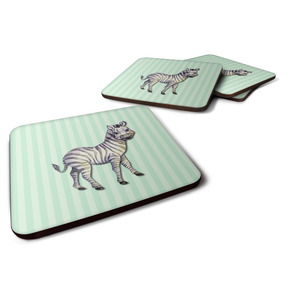 Zebra Foam Coasters - Set of 4