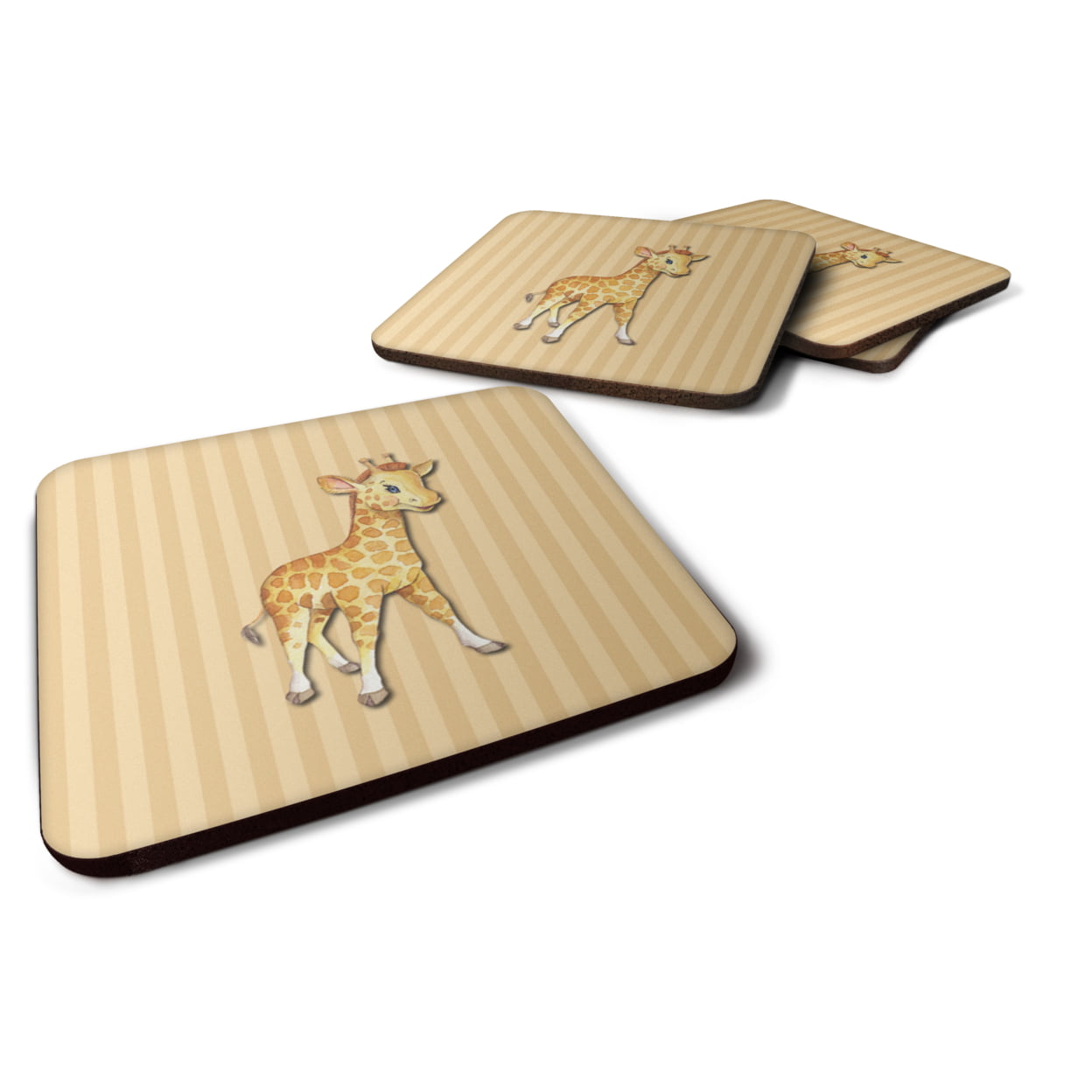 Giraffe Foam Coasters - Set of 4