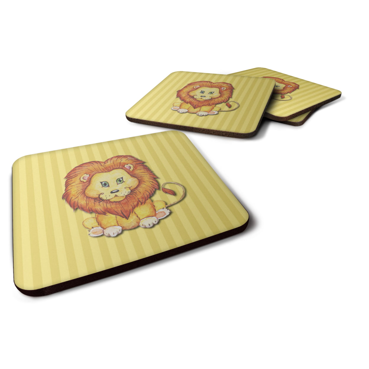Lion Foam Coasters - Set of 4