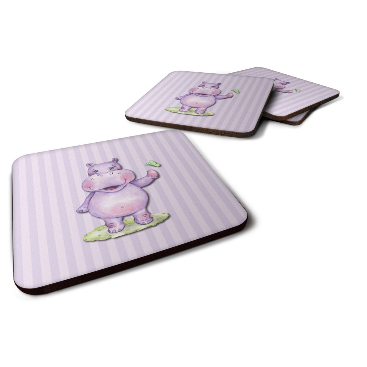 Hippopotamus Foam Coasters - Set of 4
