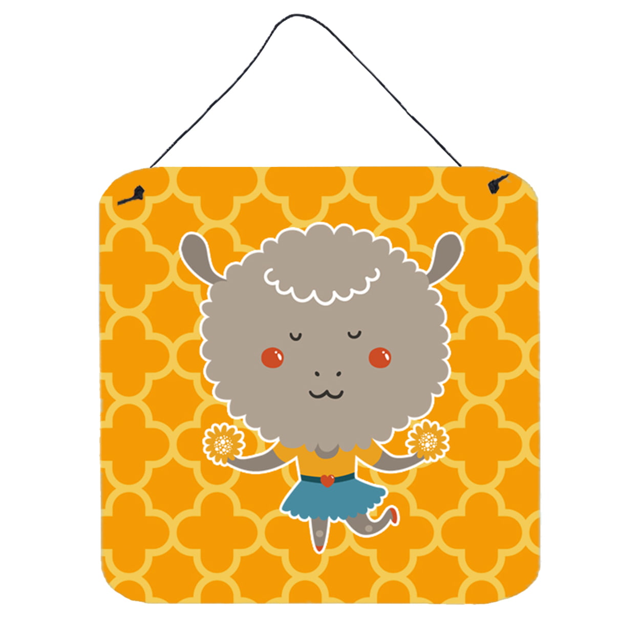 Cheerleader Lamb Sheep Wall or Door Hanging Prints
