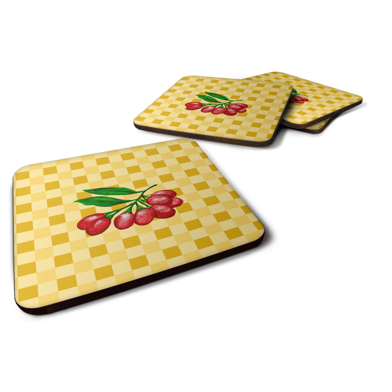 Gojis on Basketweave Foam Coasters - Set of 4