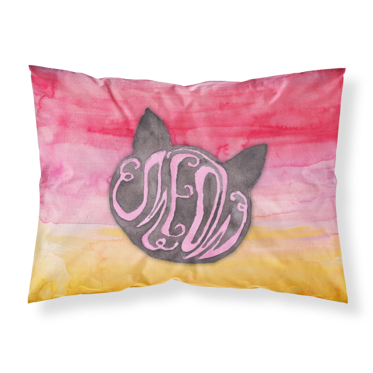 Cat Face Meow Watercolor Fabric Standard Pillowcase