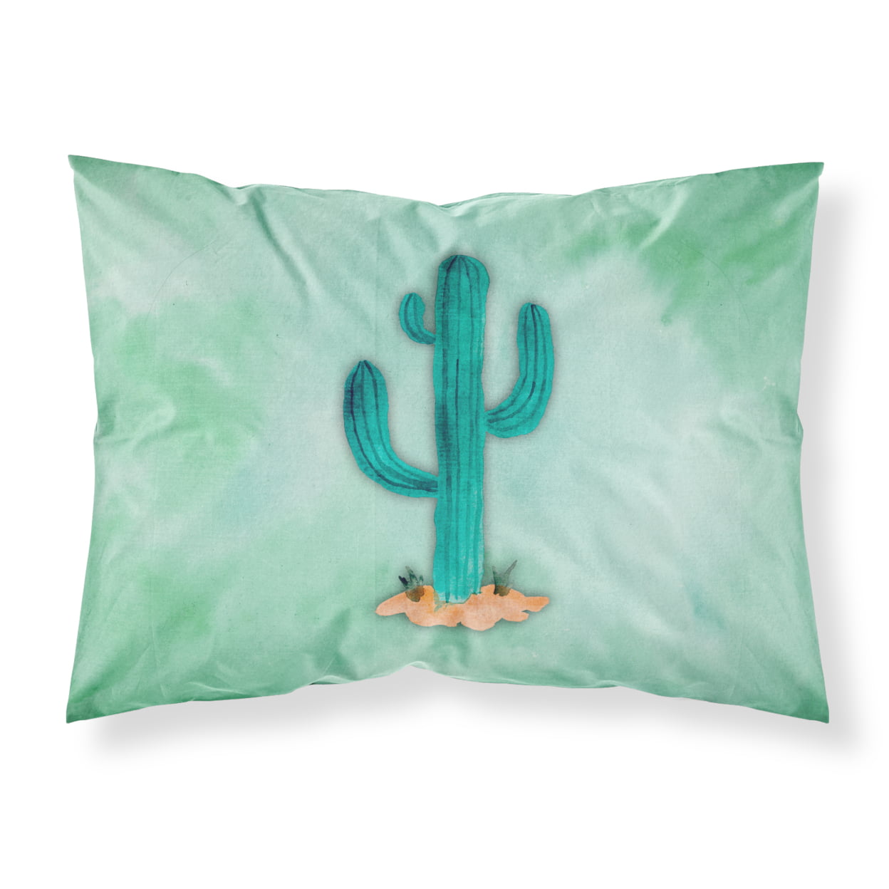 Western Cactus Watercolor Fabric Standard Pillowcase