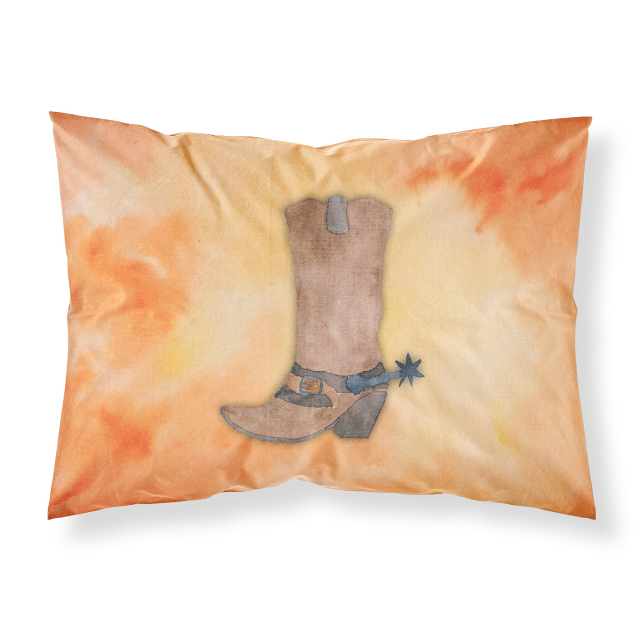 Cowboy Boot Watercolor Fabric Standard Pillowcase