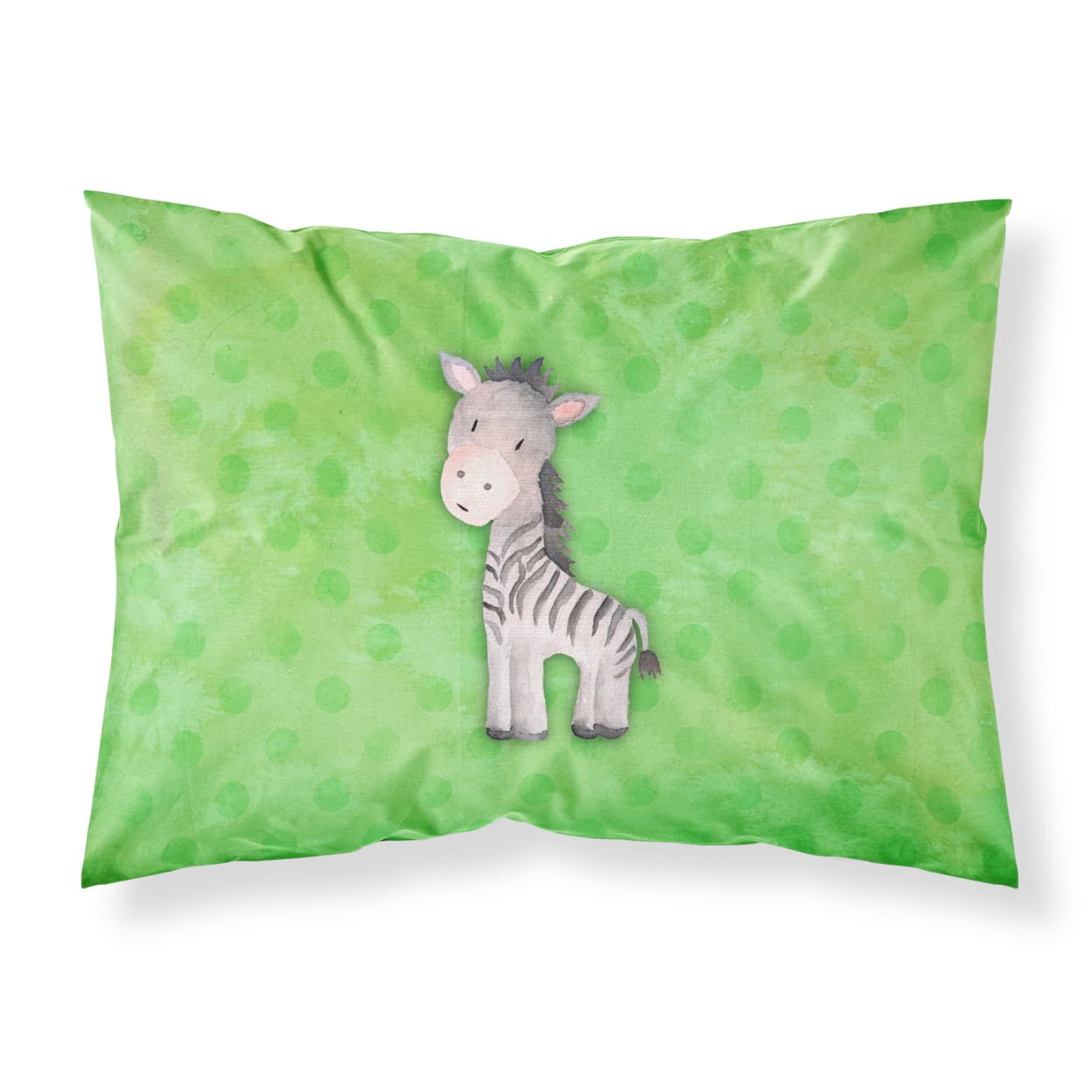 Picture of Carolines Treasures BB7377PILLOWCASE Polkadot Zebra Watercolor Fabric Standard Pillowcase