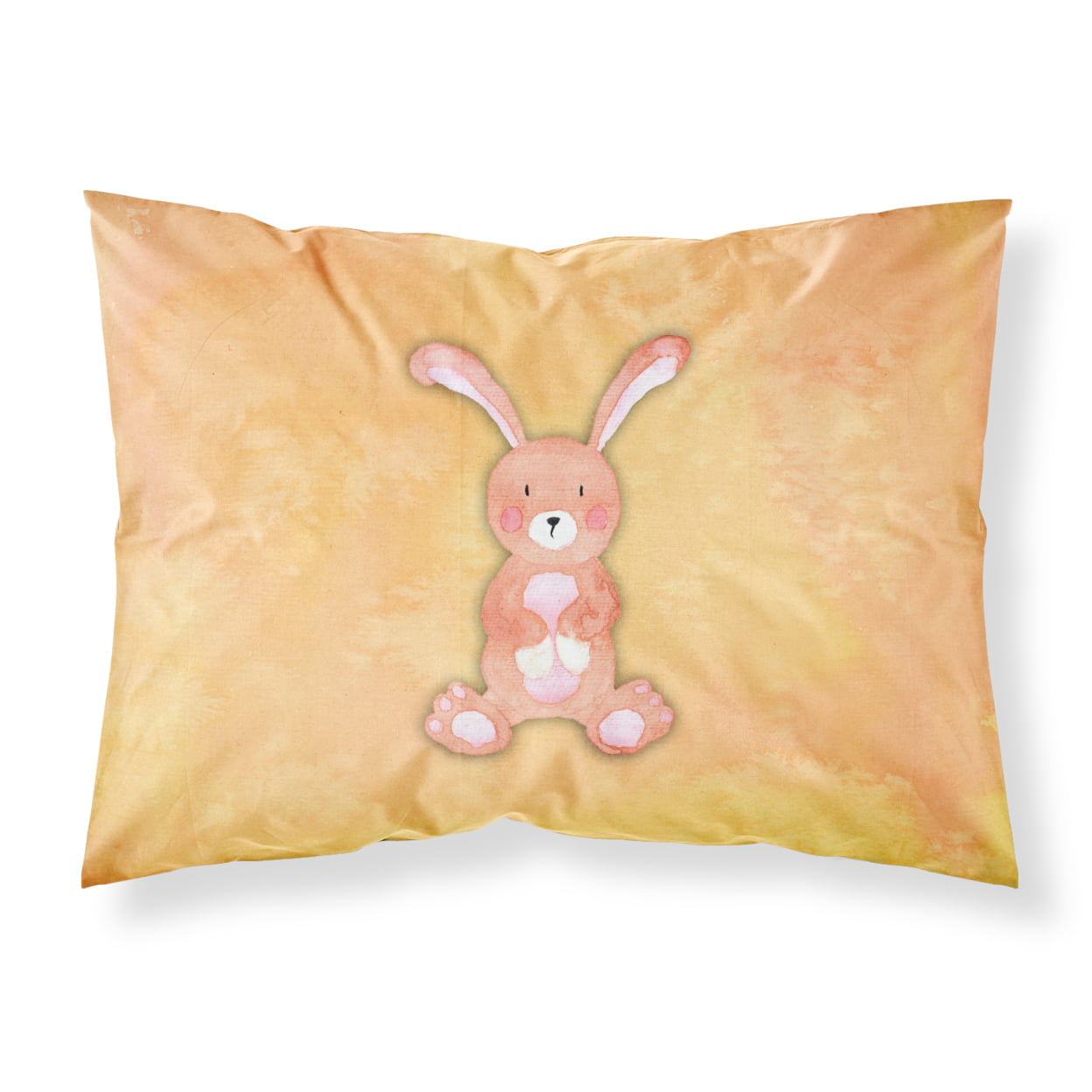 BB7383PILLOWCASE Rabbit Watercolor Fabric Standard Pillowcase