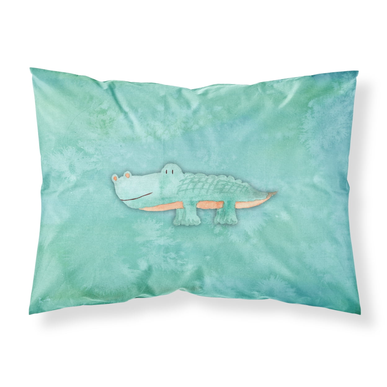 Picture of Carolines Treasures BB7385PILLOWCASE Alligator Watercolor Fabric Standard Pillowcase