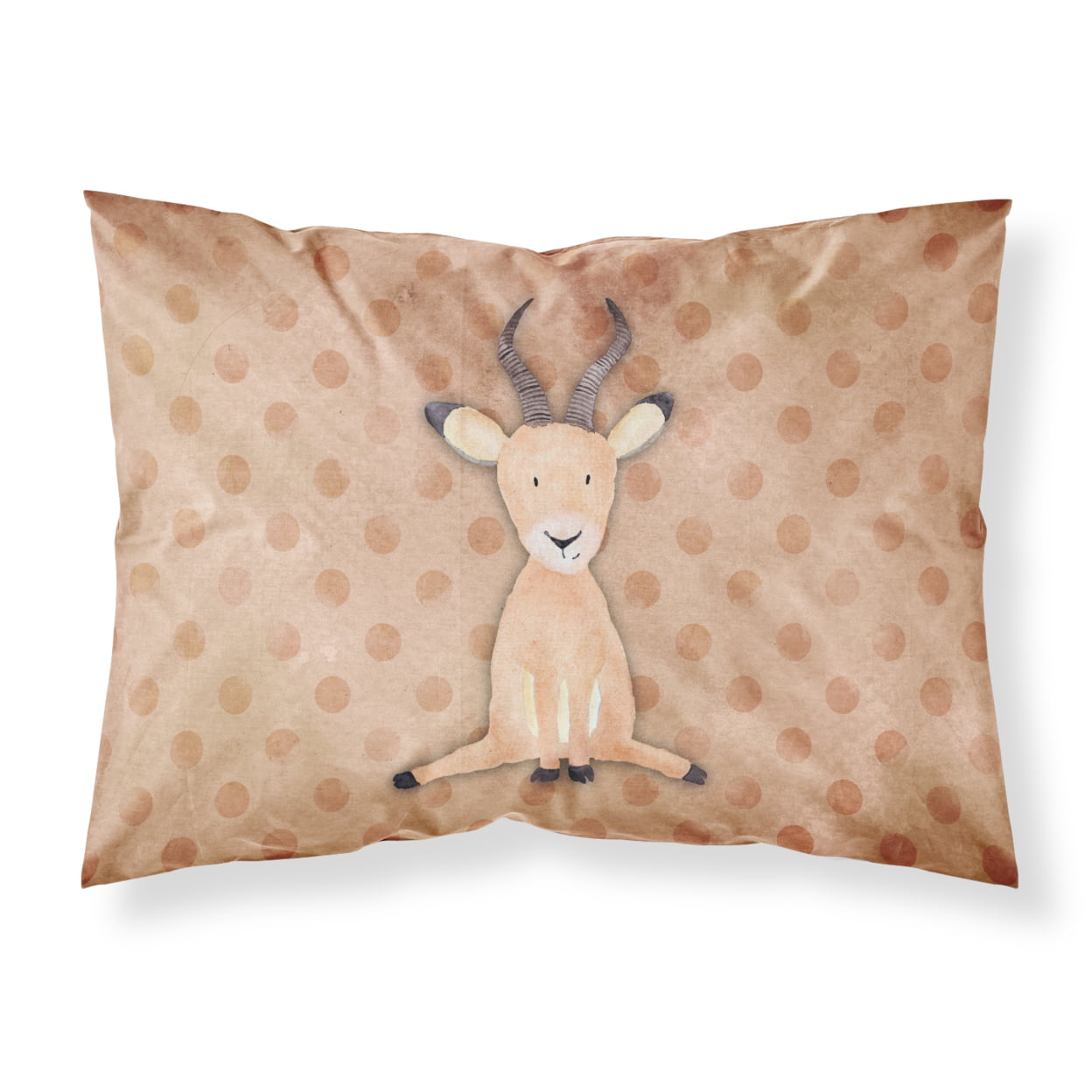 Polkadot Antelope Watercolor Fabric Standard Pillowcase