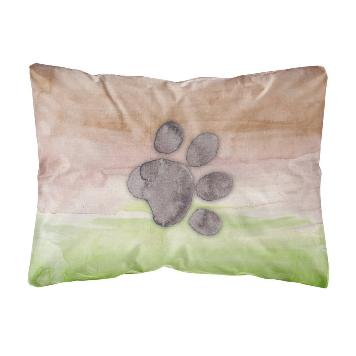 Dog Paw Watercolor Canvas Fabric Decorative Pillow