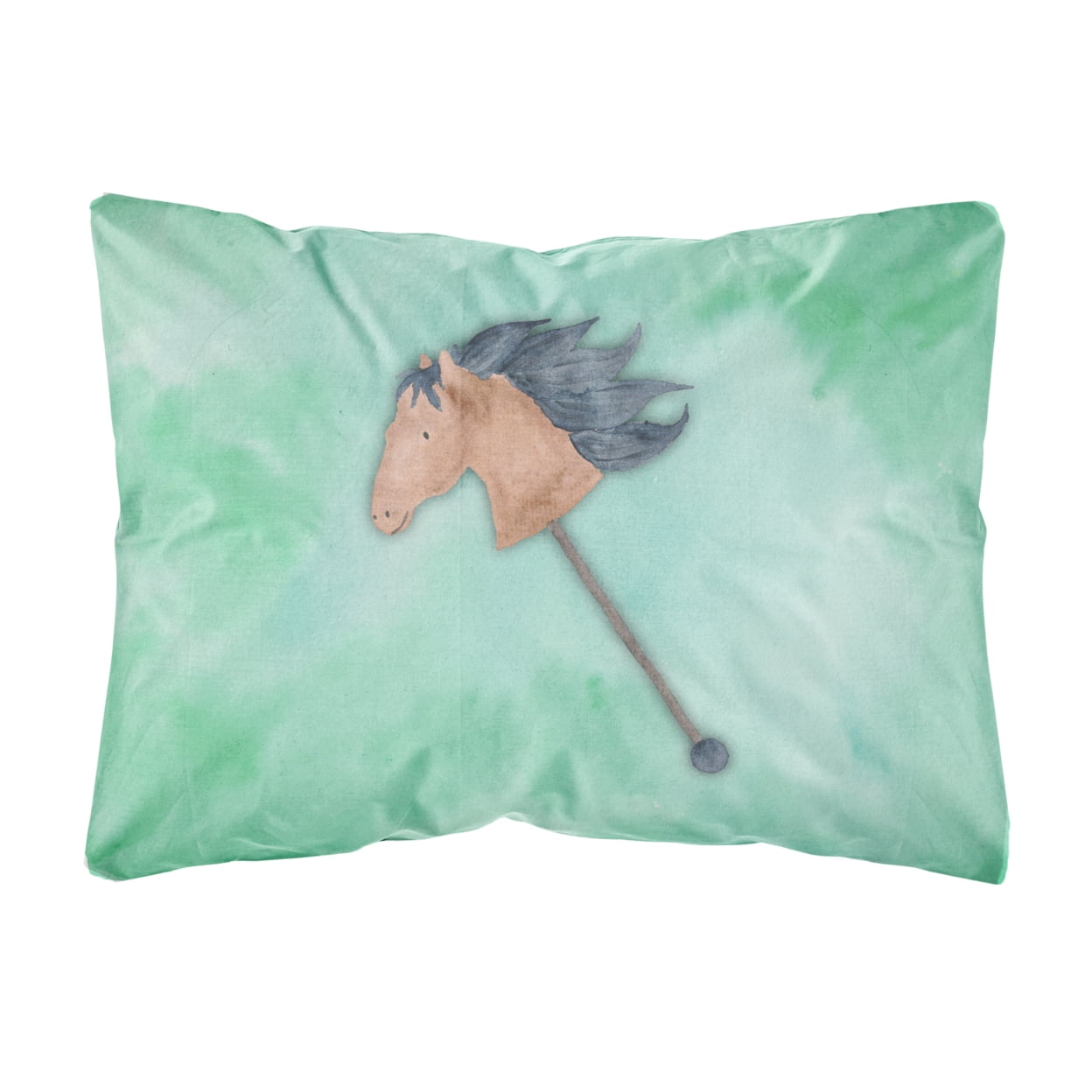 Stick Horse Watercolor Canvas Fabric Decorative Pillow