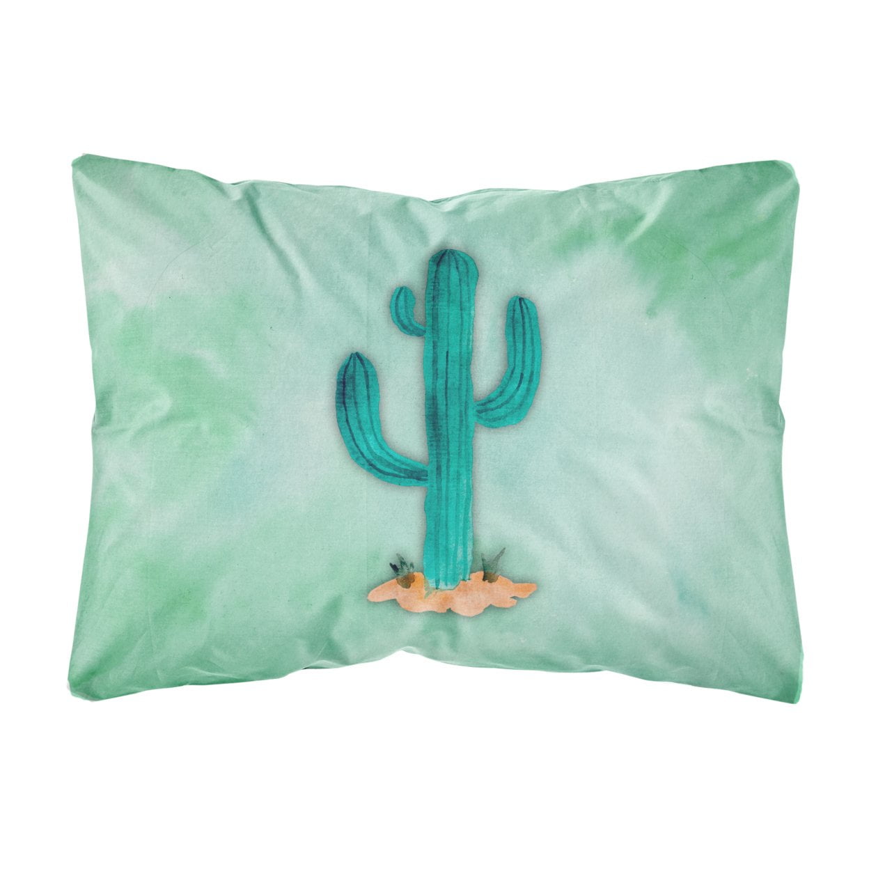 Western Cactus Watercolor Canvas Fabric Decorative Pillow