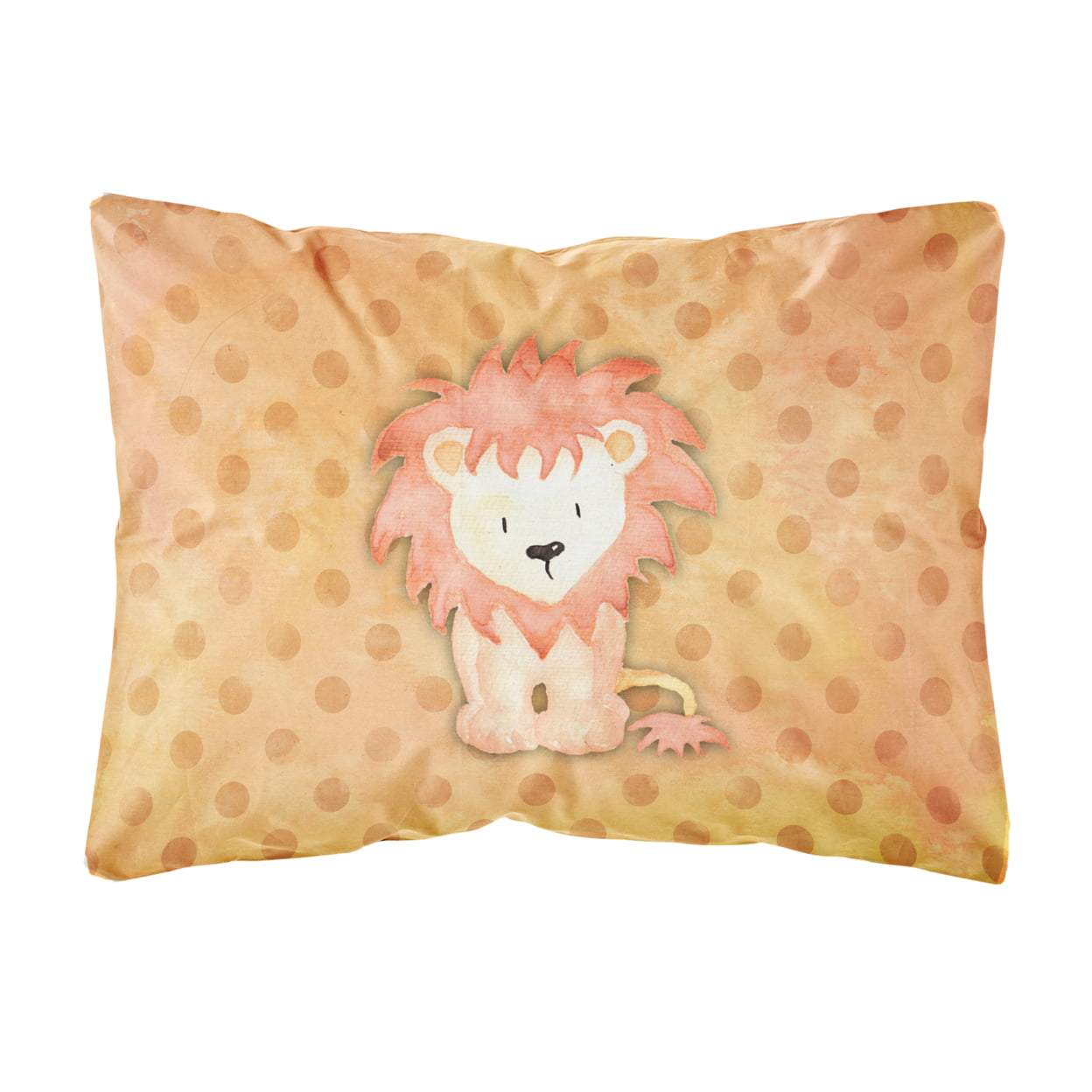 Polkadot Lion Watercolor Canvas Fabric Decorative Pillow