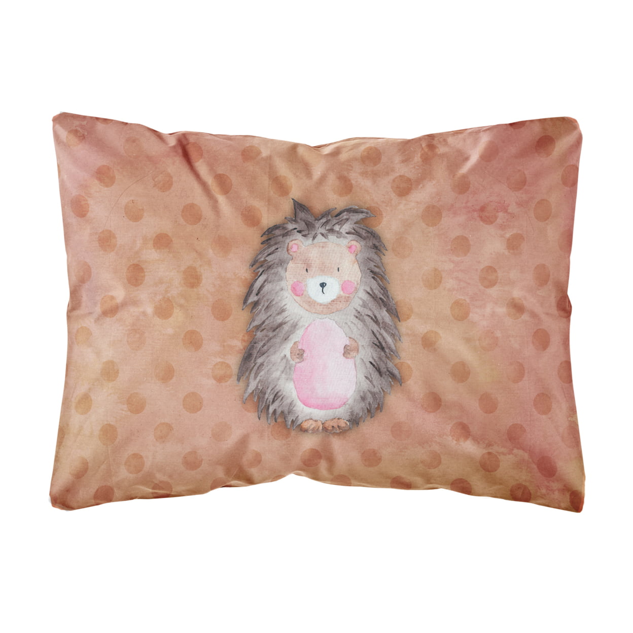 Polkadot Hedgehog Watercolor Canvas Fabric Decorative Pillow