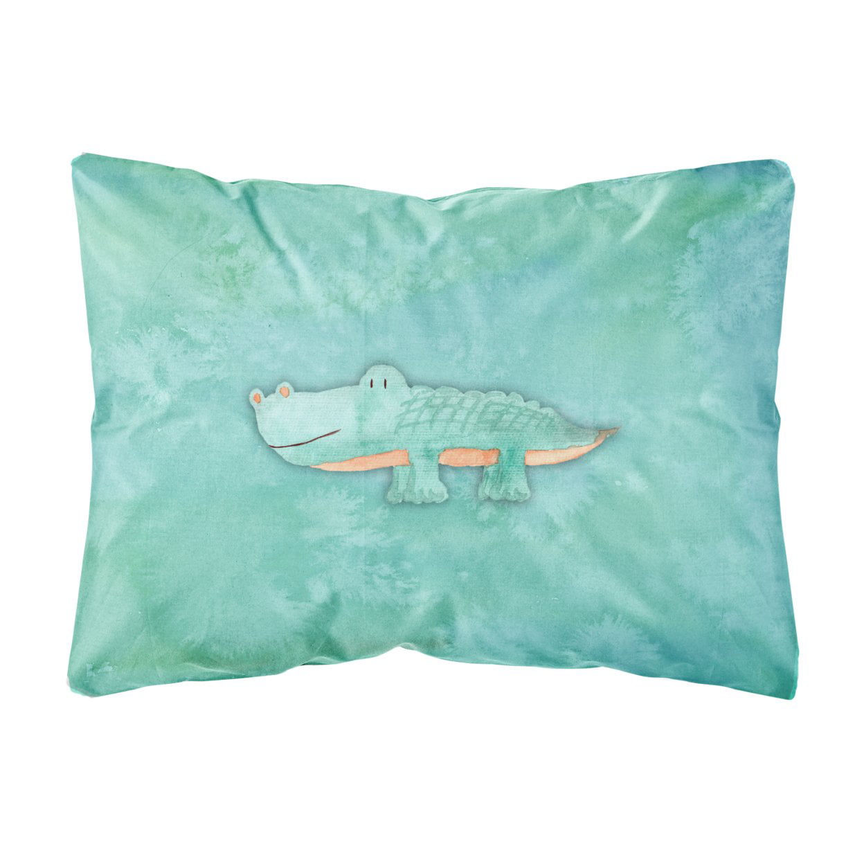 Alligator Watercolor Canvas Fabric Decorative Pillow